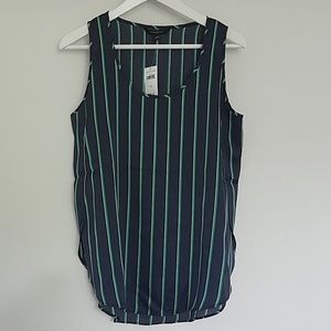 NWT Hi-lo silky striped BR tank